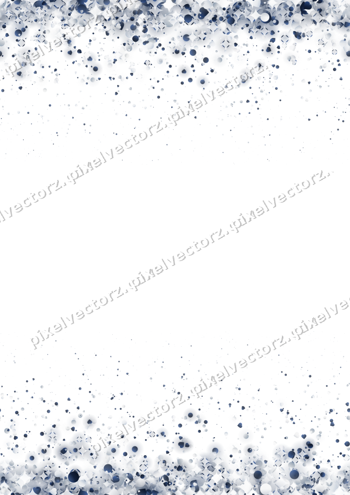 Seamless glitter border of hearts and dots on a transparent background