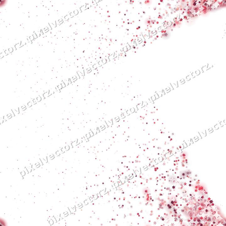 Seamless glitter corner in pink and red on a transparent background
