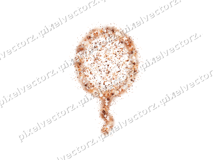 Seamless glitter balloon on a transparent background
