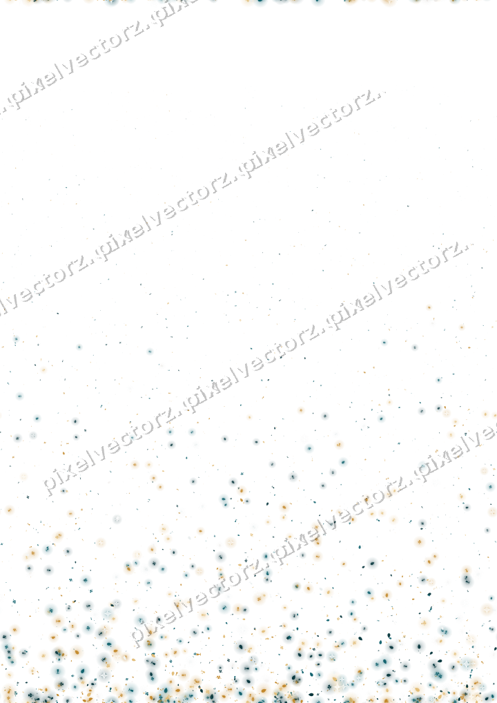 Seamless rising glitter in amber on a transparent background