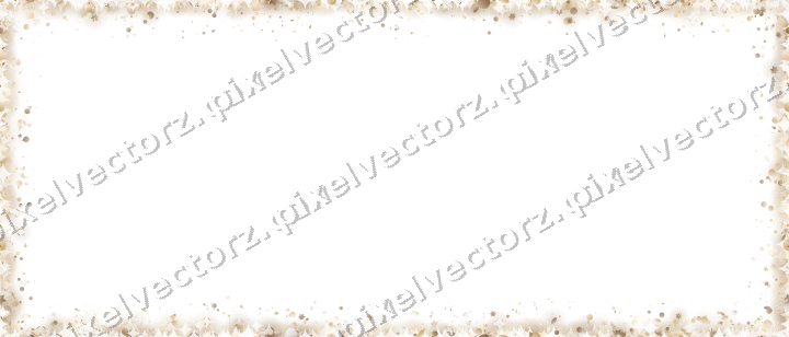 Seamless glitter border in amber on a transparent background