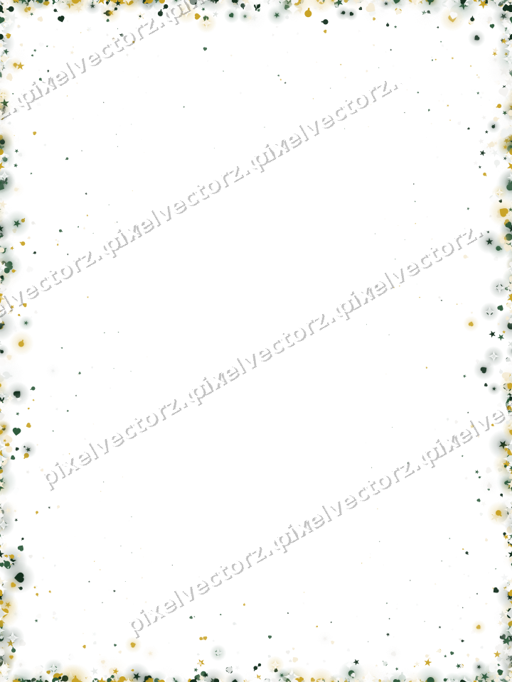 Seamless glitter border in dark green on a transparent background