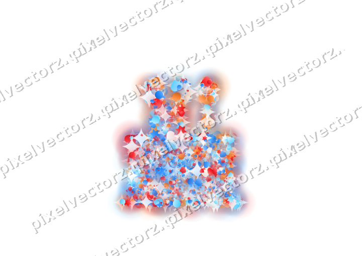 Seamless glitter birthday cake in blue on a transparent background