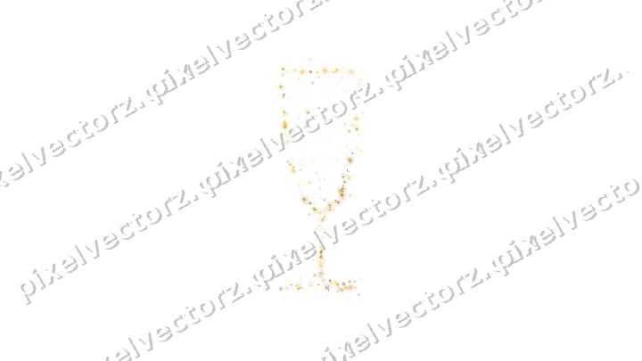 Seamless glitter champagne flute on a transparent background