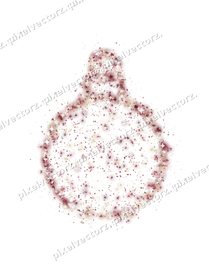 Seamless glitter bauble in dark pink on a transparent background