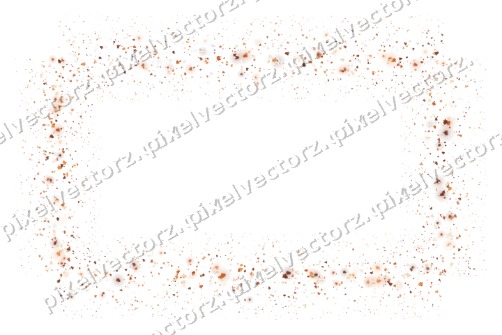 Seamless glitter frame of bells on a transparent background