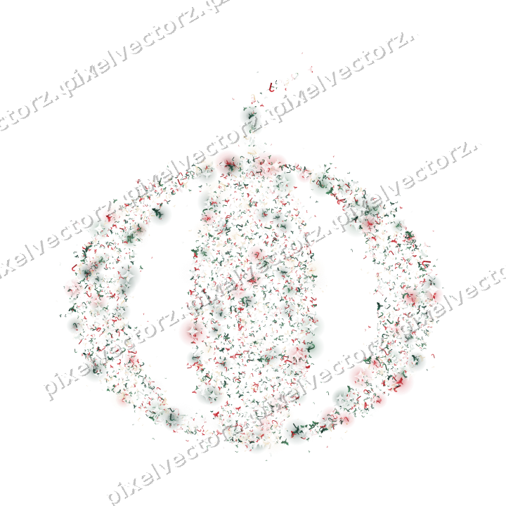 Seamless glitter pumpkin in dark green on a transparent background