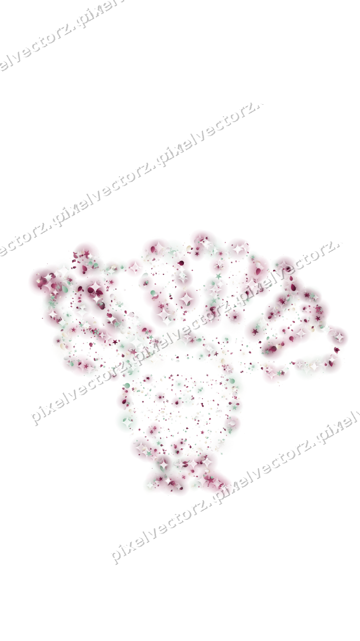 Seamless glitter turkey in dark pink on a transparent background