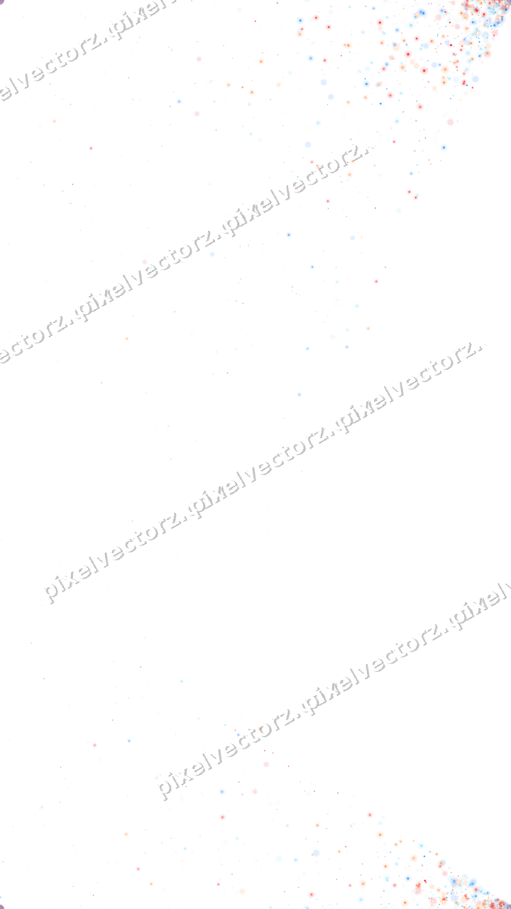 Seamless glitter corner in blue and red on a transparent background