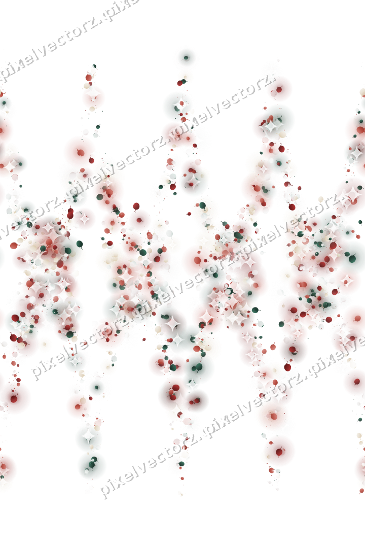 Seamless glitter garland of balloons on a transparent background