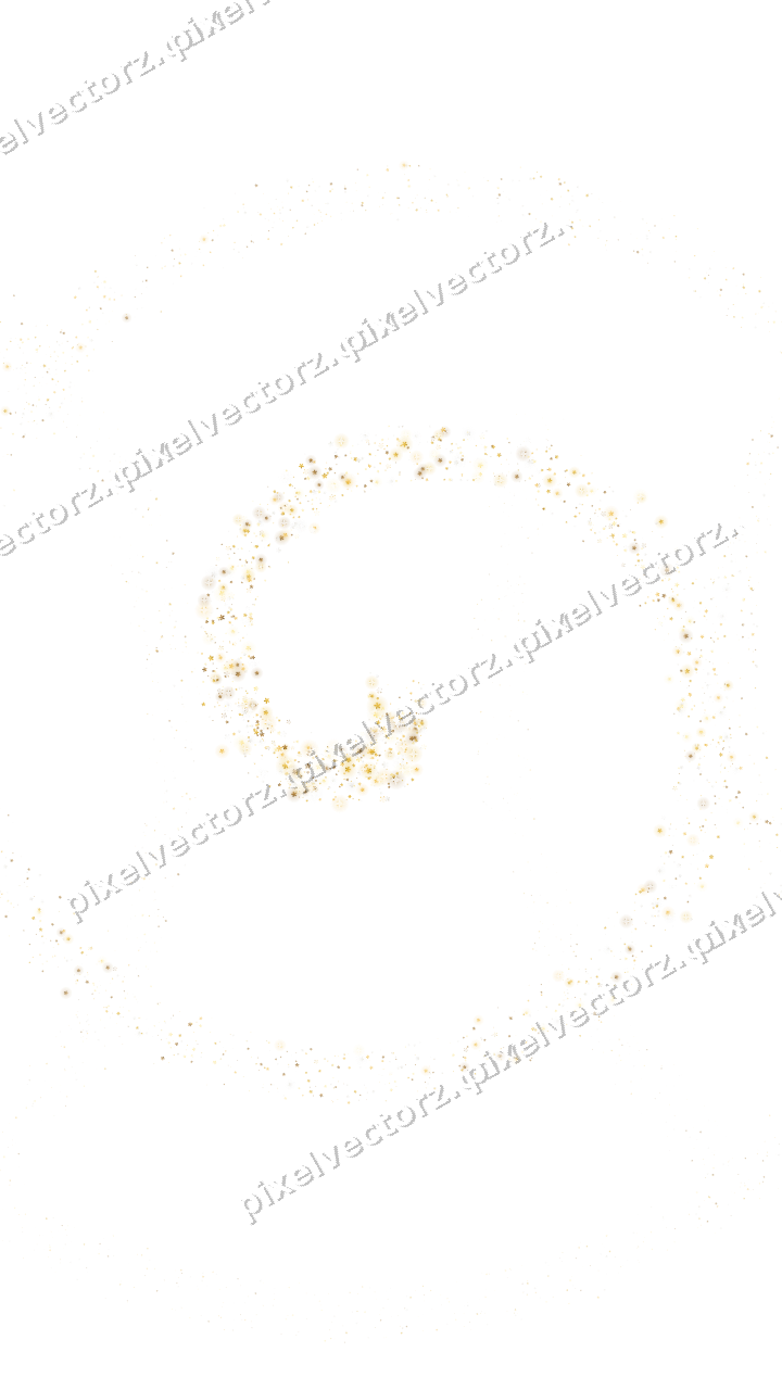 Seamless glitter spiral of flowers on a transparent background