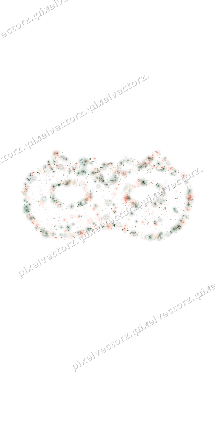 Seamless glitter carnival mask on a transparent background