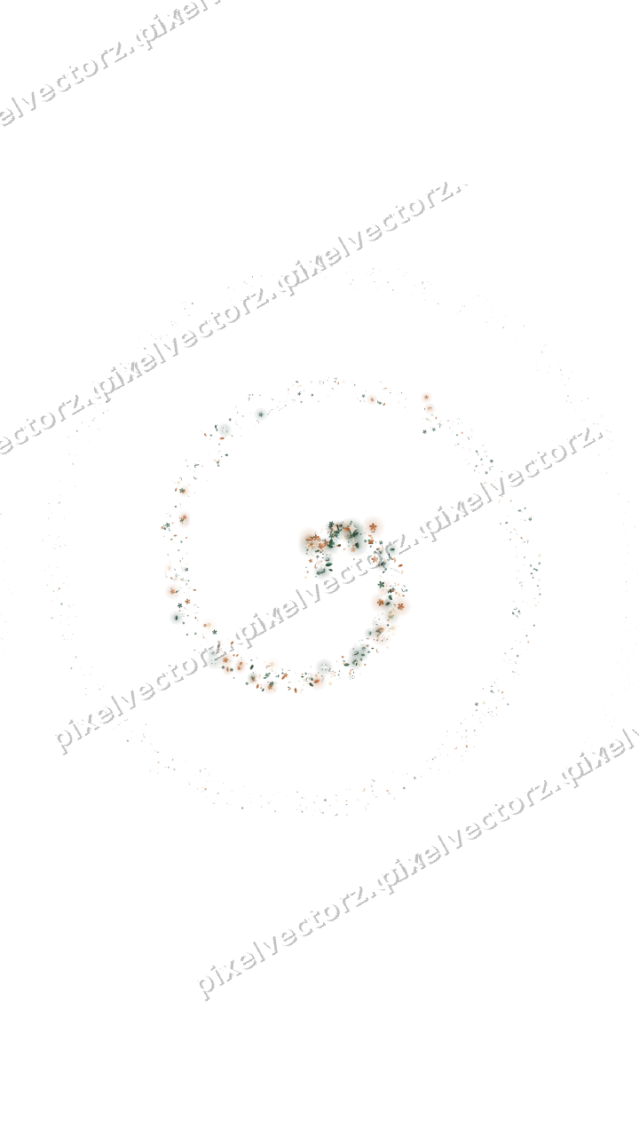 Seamless glitter spiral in dark green on a transparent background