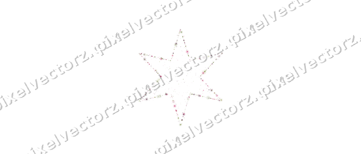 Seamless glitter star of sparkles in lime on a transparent background