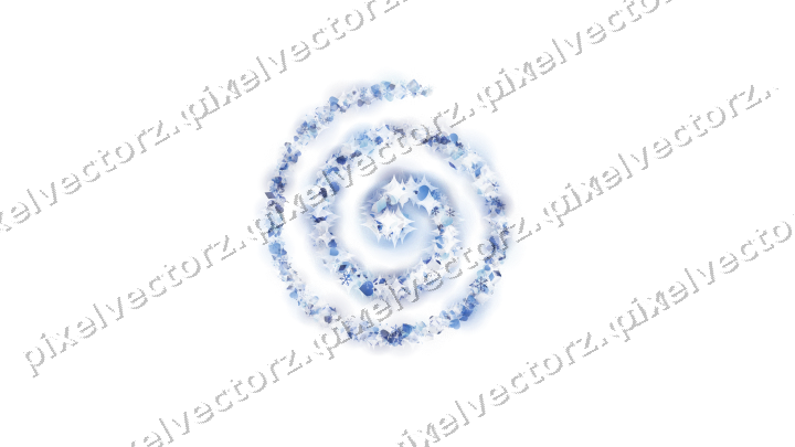 Nahtlose Glitzerspirale in Blau und Türkis auf transparentem Grund