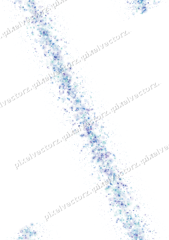 Seamless glitter band in blue and cyan on a transparent background