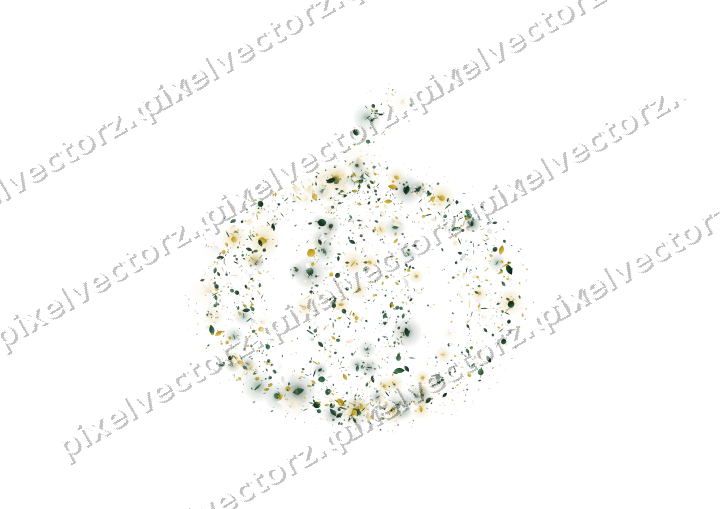 Seamless glitter pumpkin in dark green on a transparent background