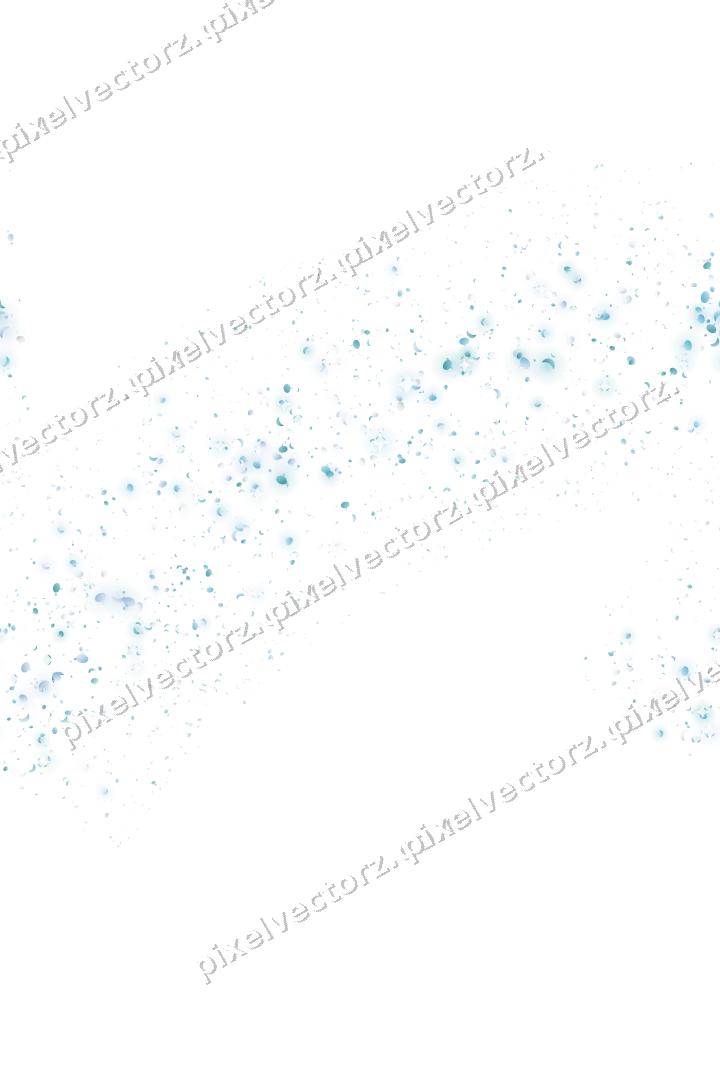 Seamless glitter arc in cyan and pale blue on a transparent background