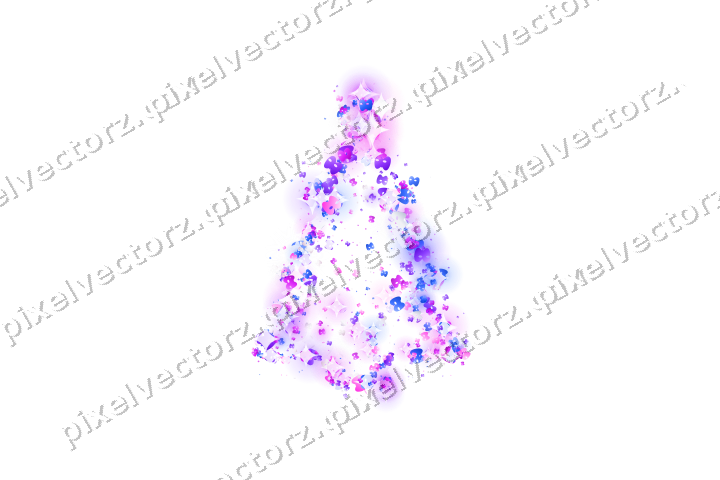 Seamless glitter christmas tree of masks on a transparent background