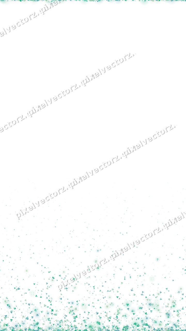 Seamless rising glitter in green and teal on a transparent background