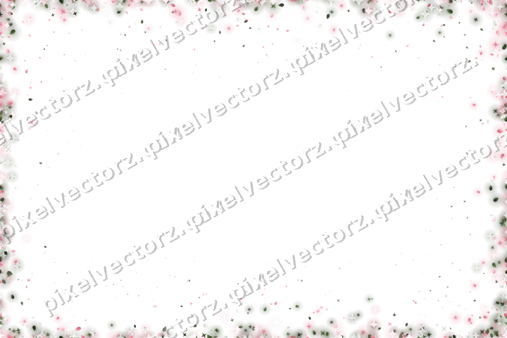 Seamless glitter vignette in pink on a transparent background