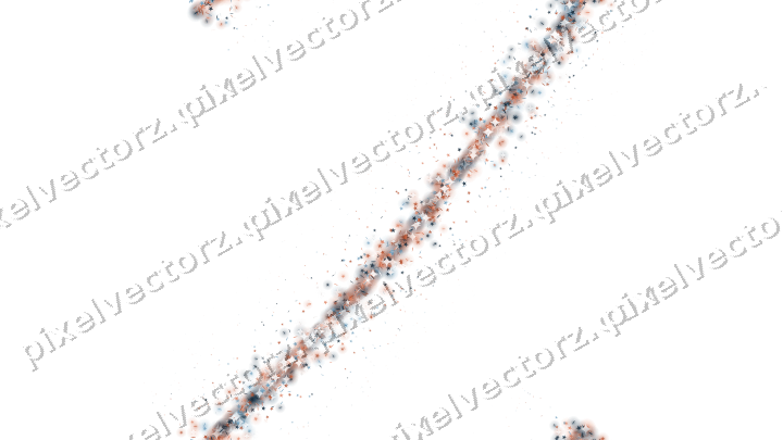 Seamless glitter arc of stars and shards on a transparent background
