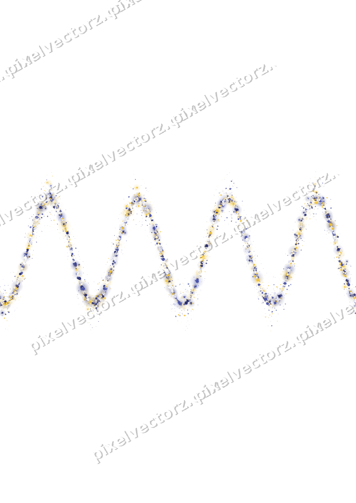 Seamless glitter wave of baubles on a transparent background