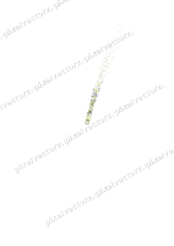 Seamless star trail in yellow and grey on a transparent background