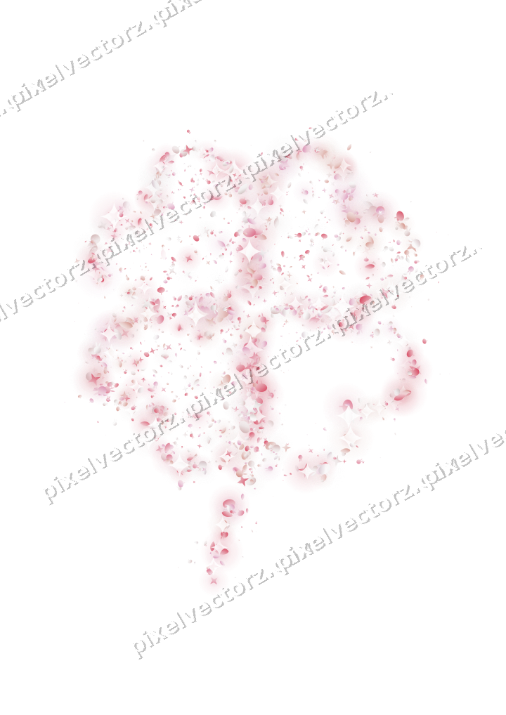 Seamless glitter four leaf clover on a transparent background