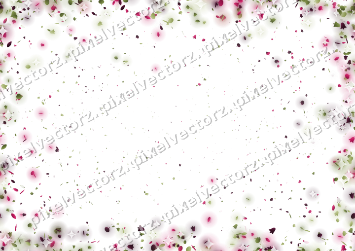 Seamless glitter vignette in lime and pink on a transparent background