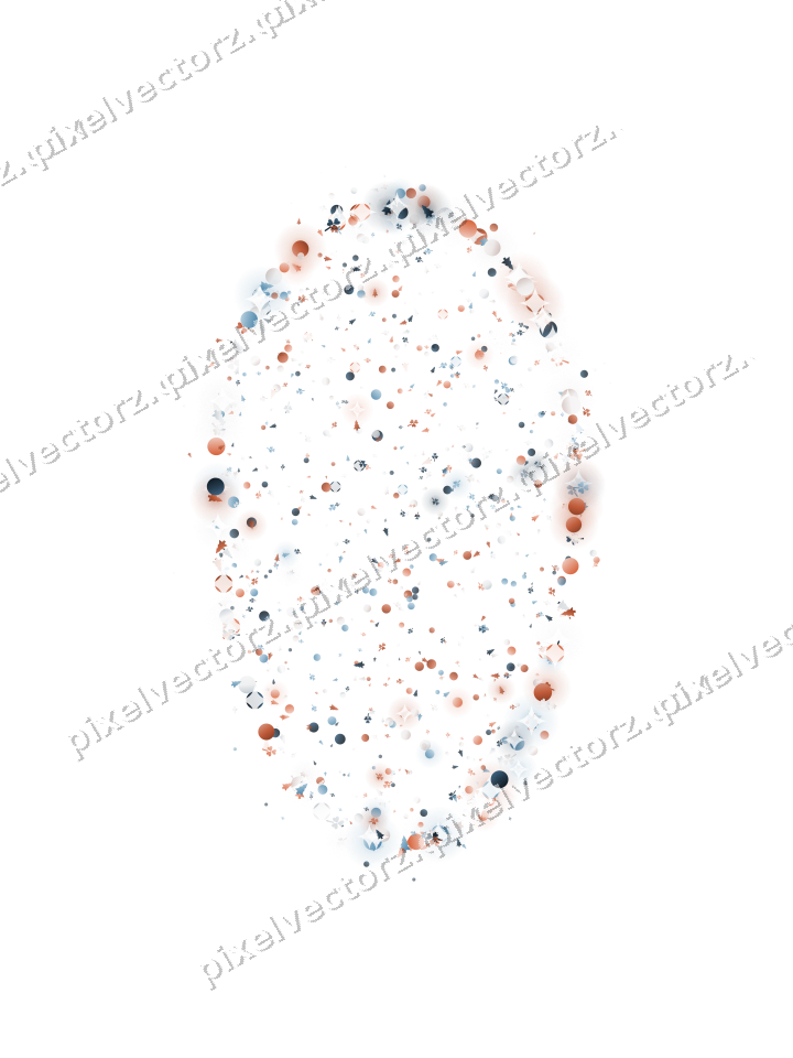 Seamless glitter easter egg in orange on a transparent background