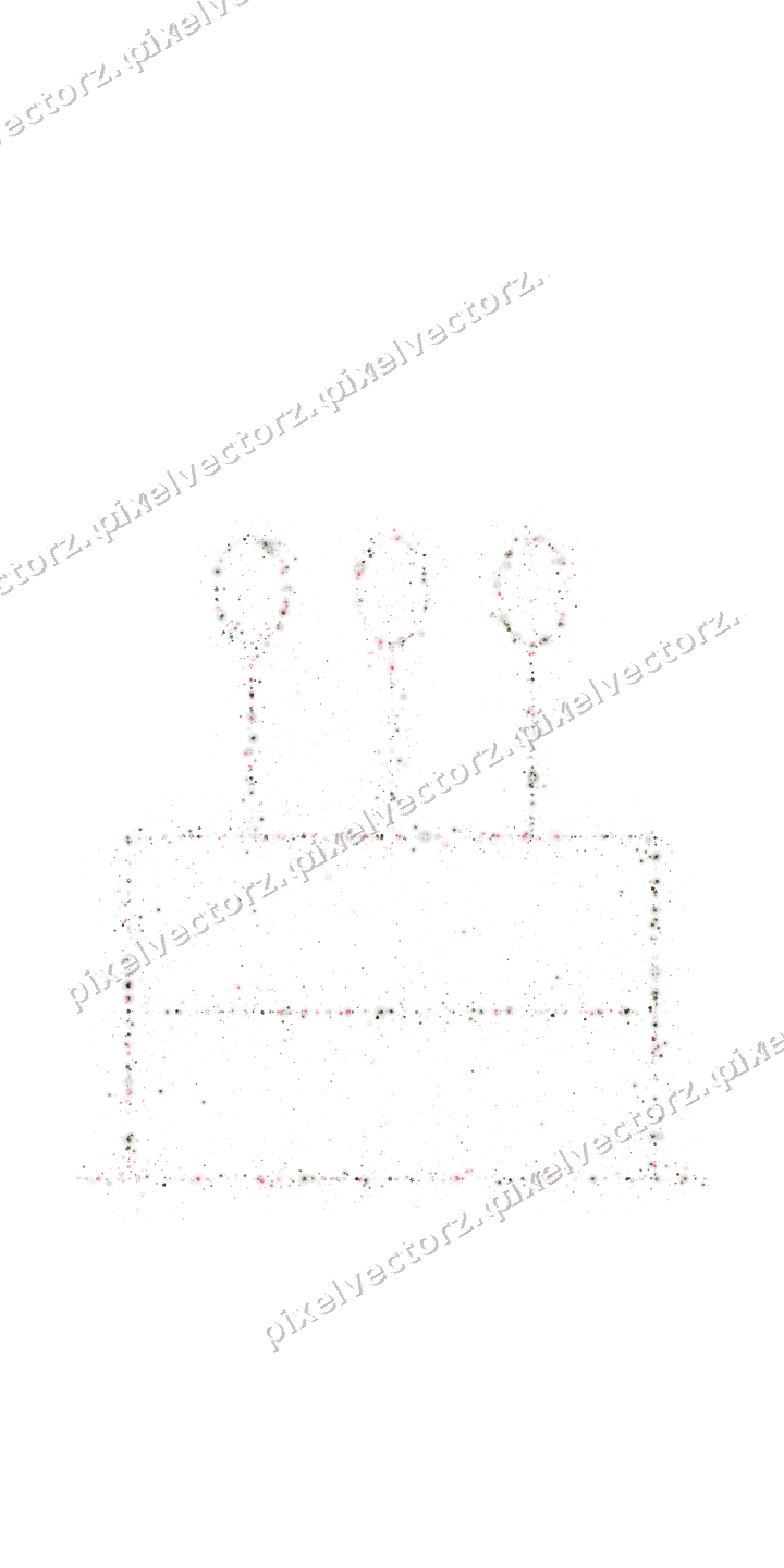 Seamless glitter birthday cake in pink on a transparent background