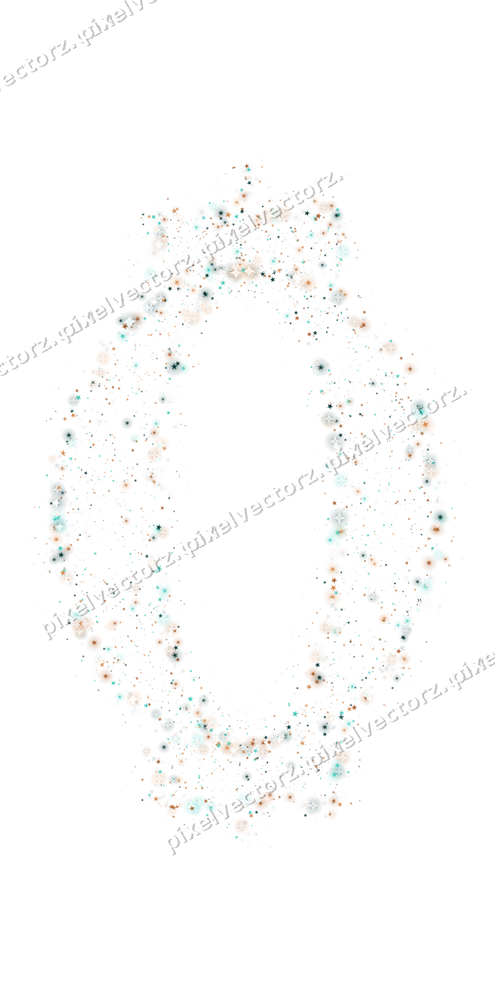 Seamless glitter lantern of stars on a transparent background