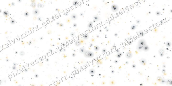 Seamless glitter scatter of shamrocks on a transparent background