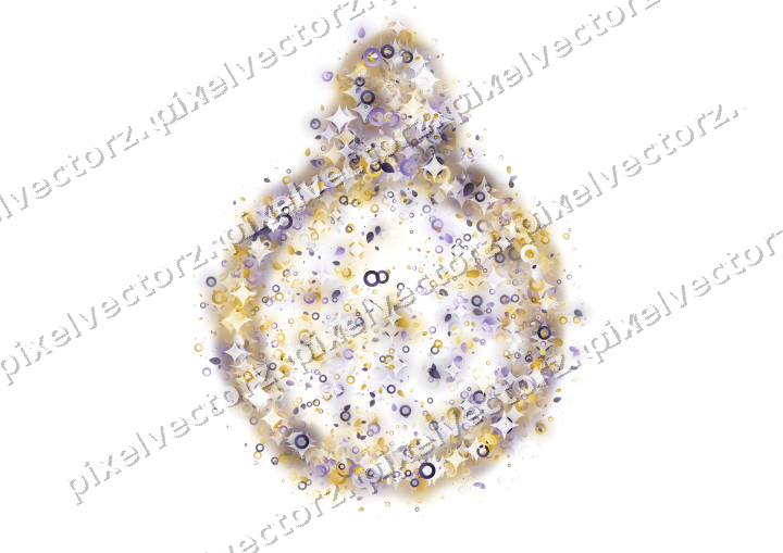 Seamless glitter bauble of eggs and rings on a transparent background