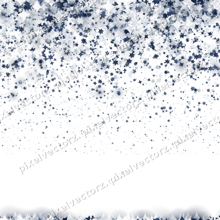 Seamless falling glitter in dark blue on a transparent background