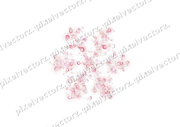 Seamless glitter snowflake of rings on a transparent background