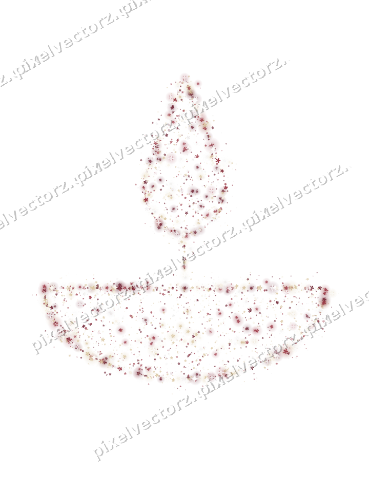 Seamless glitter diya lamp of flowers on a transparent background