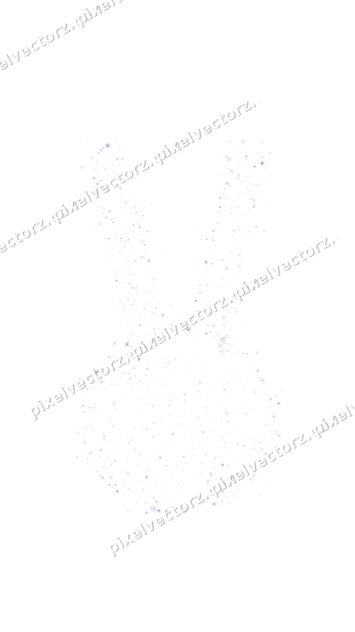 Seamless glitter easter bunny in purple on a transparent background