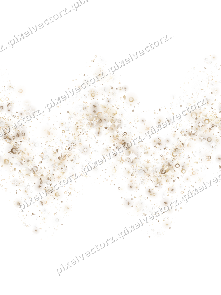Nahtlose Glitzerwelle aus Sternen und Tropfen auf transparentem Grund
