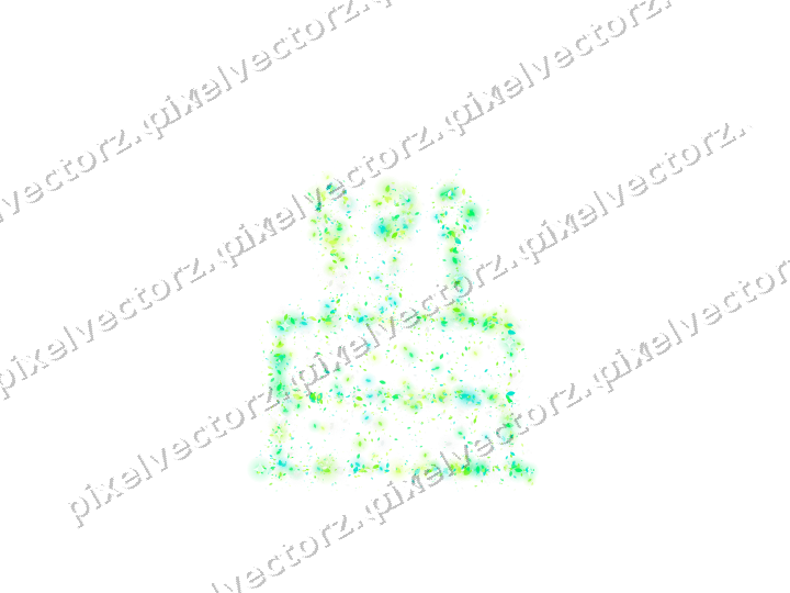 Seamless glitter birthday cake of droplets on a transparent background