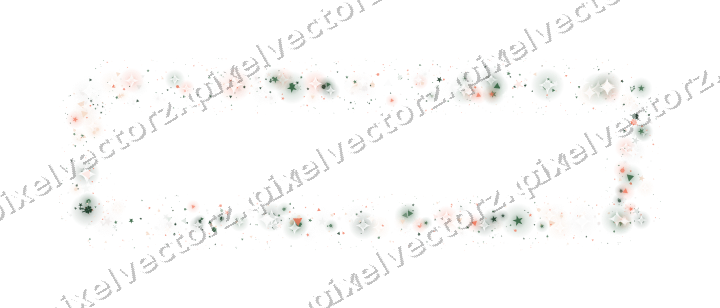 Seamless glitter frame in dark green on a transparent background