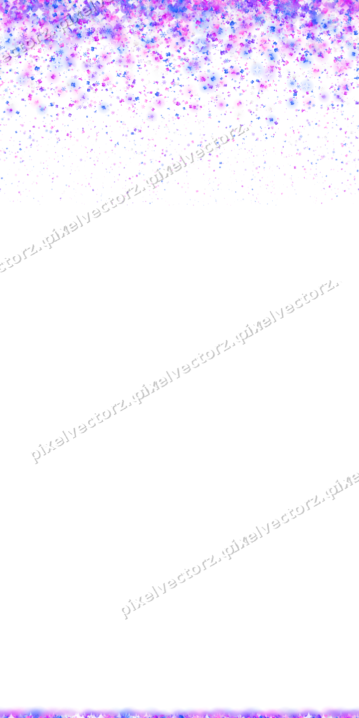 Seamless falling glitter in purple on a transparent background