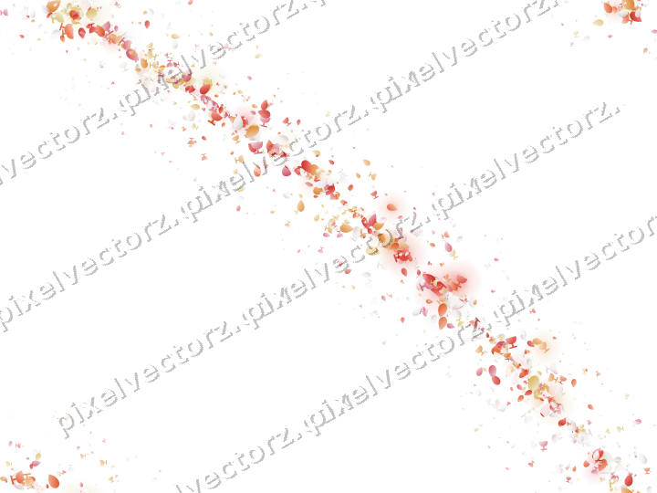 Seamless glitter arc in red and orange on a transparent background