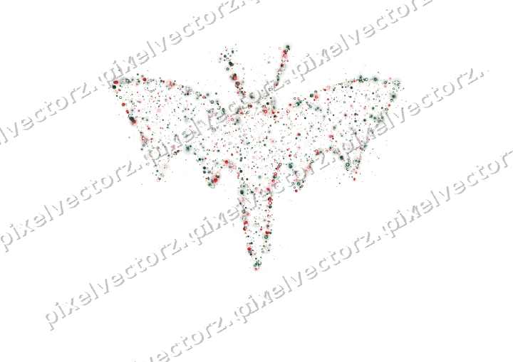 Seamless glitter bat of stars and dots on a transparent background
