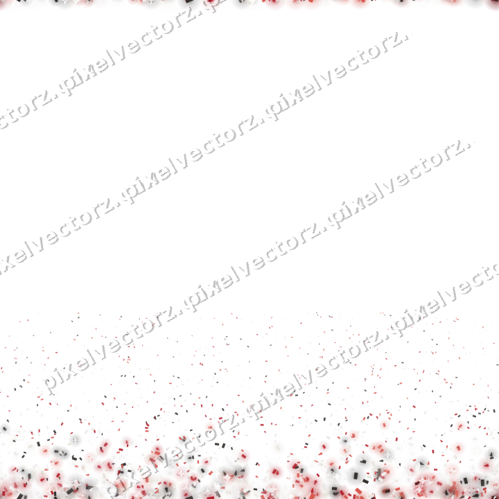 Seamless rising glitter in red on a transparent background