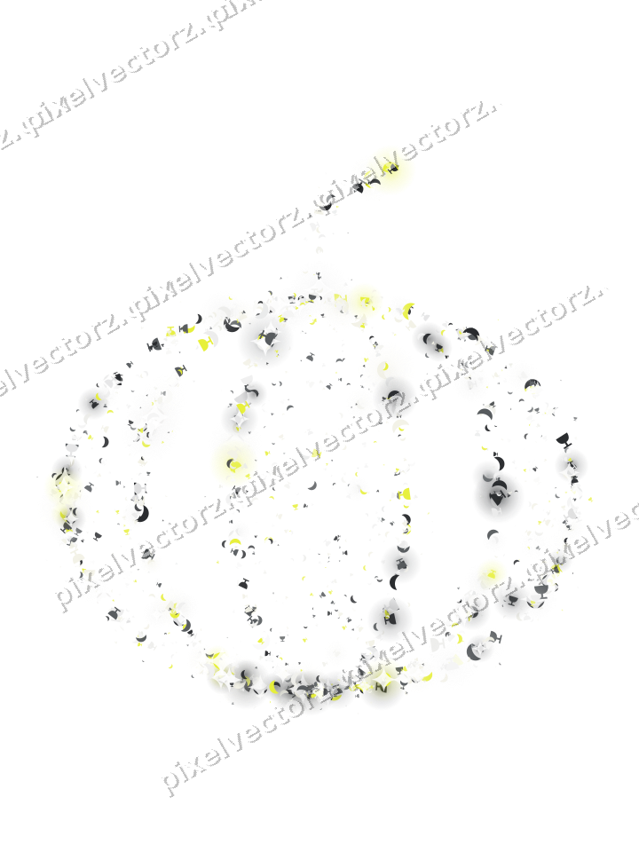 Seamless glitter pumpkin in yellow on a transparent background