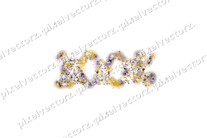 Seamless glitter number 100% in amber on a transparent background