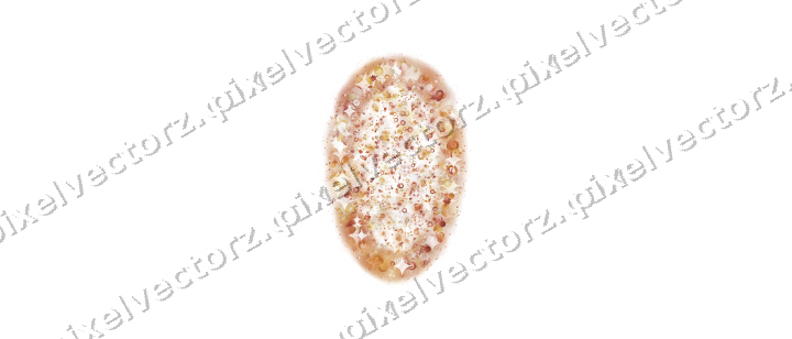 Seamless glitter easter egg in orange on a transparent background