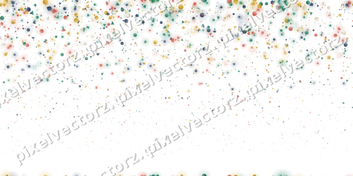 Seamless falling glitter in amber on a transparent background